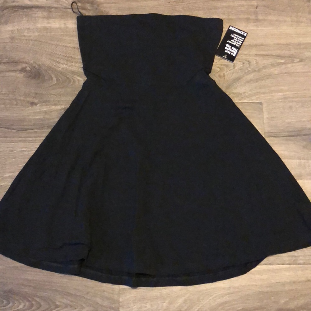 Express strapless black dress NWT